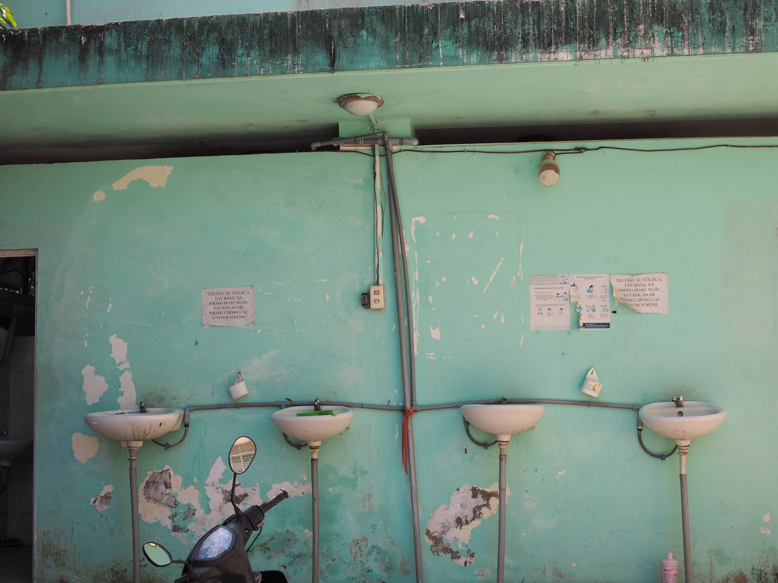 Old toilets in need of repairs